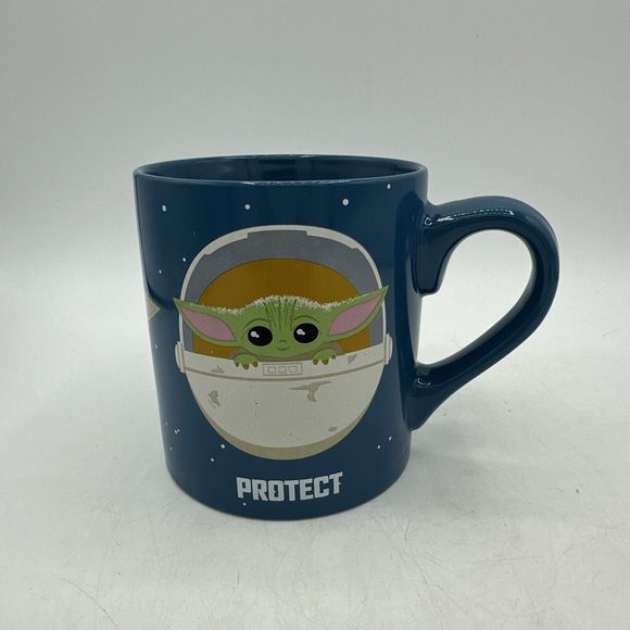 STAR WARS Coffee Mug Cup Baby Yoda Snack Attack Protect 14 Oz - Picture 5 of 11